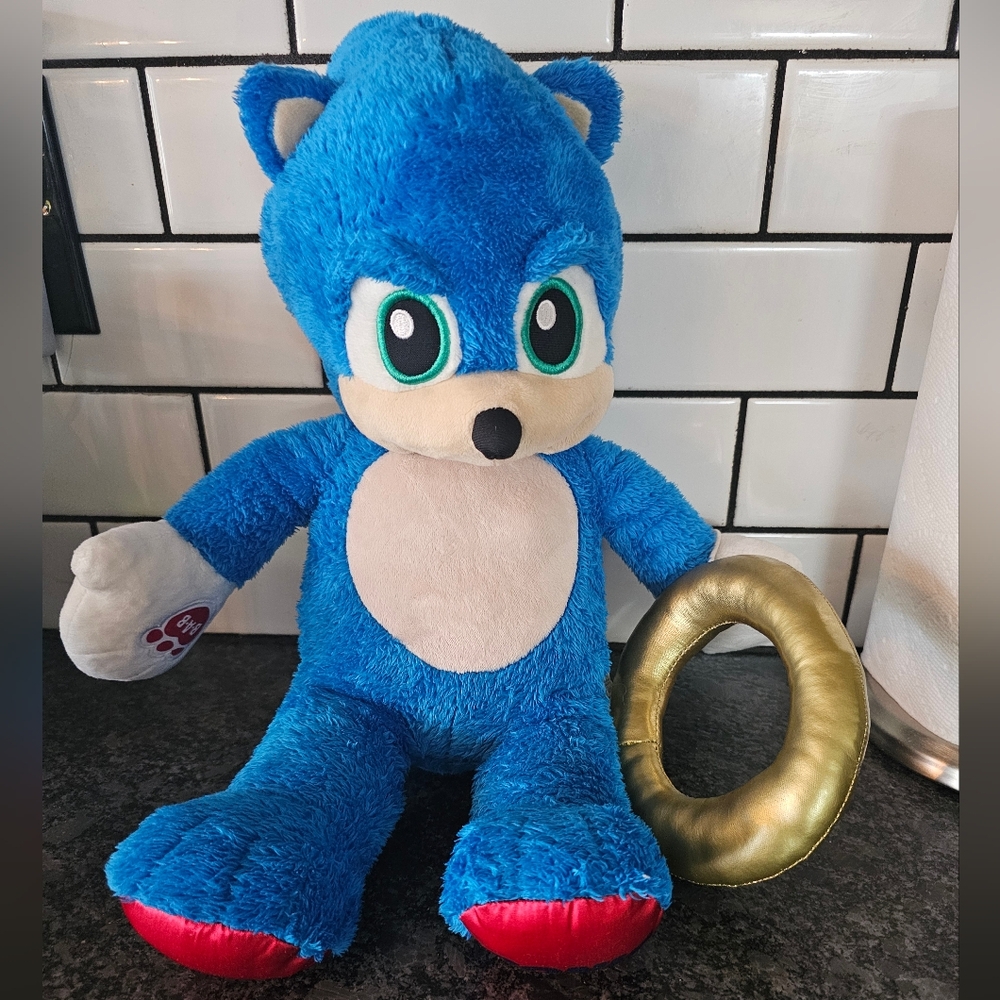 Build-A-Bear Sonic The Hedgehog‎ Movie 2019 Plush Gold Ring Broken Sound BAB